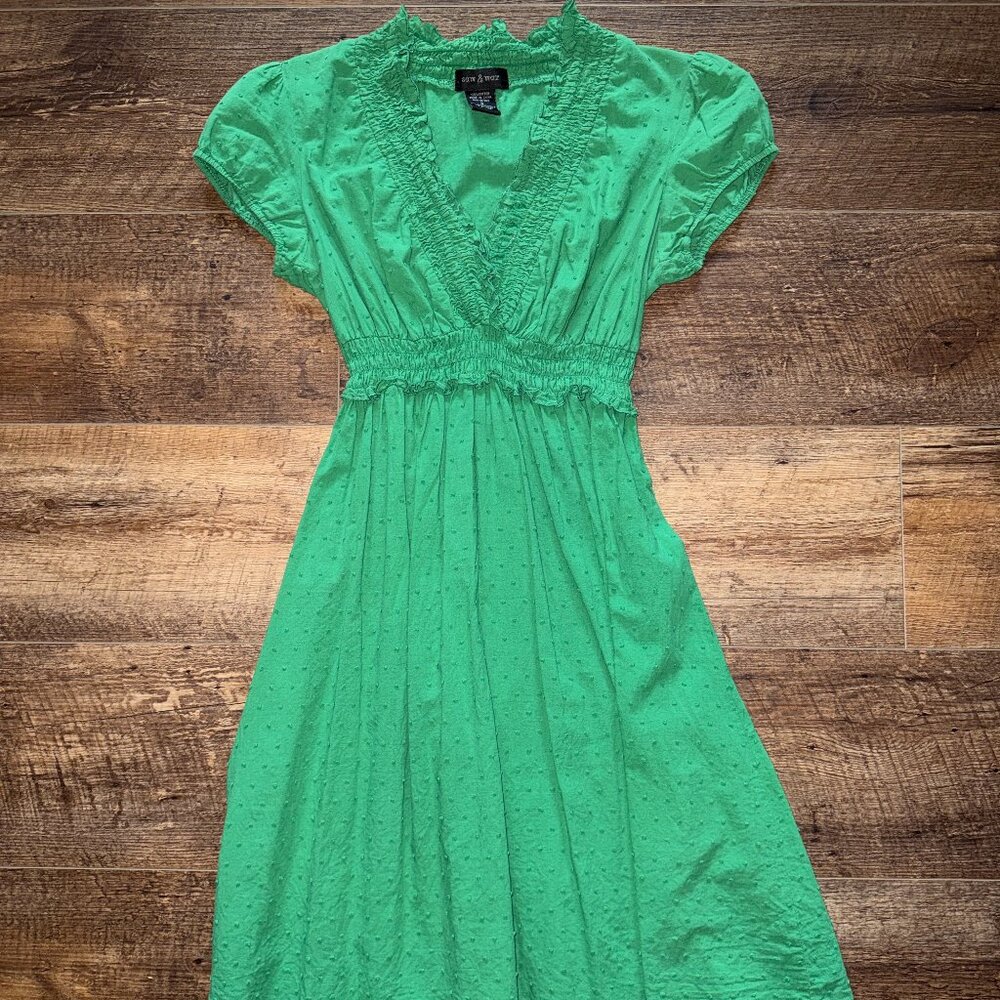 Sam & Max dobby dress emerald green Size Small